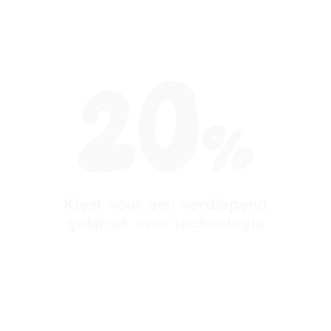 20% kiest voor een verdiepend gesprek over technologie